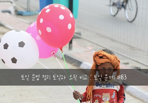 토익 문법 정리 토익과 오픽 비교 : 토익 문제 #183