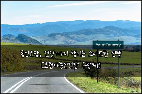 종신보장, 건강까지 챙기는 스마트한 선택 [보험사종신건강 우량체]