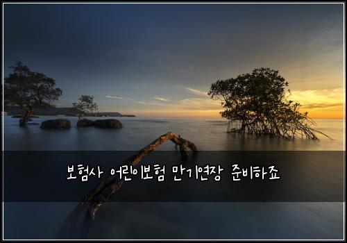 ๋ณดํ์ฌ ์ด๋ฆฐ์ด๋ณดํ ๋ง๊ธฐ์ฐ์ฅ ์ค๋นํ์ฃ