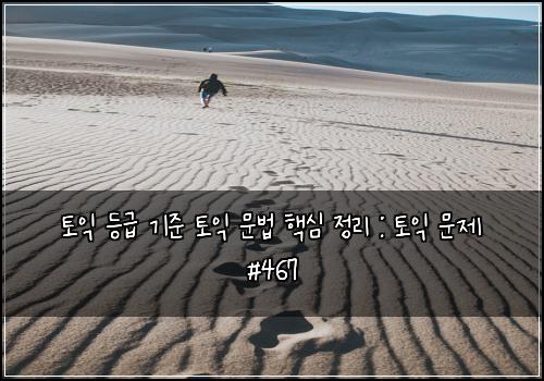 토익 등급 기준 토익 문법 핵심 정리 : 토익 문제 #467
