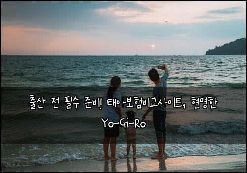출산 전 필수 준비! 태아보험비교사이트, 현명한 Yo-Gi-Ro
