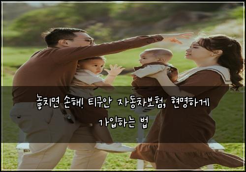  놓치면 손해! 티구안 자동차보험, 현명하게 가입하는 법