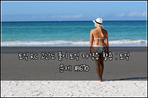 토익 RC 고난도 풀이 토익 자격증 활용 : 토익 문제 #1670