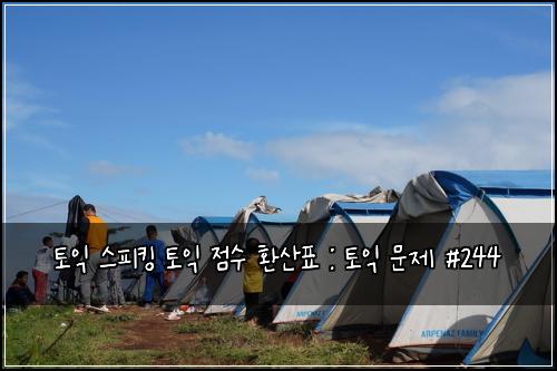토익 스피킹 토익 점수 환산표 : 토익 문제 #244
