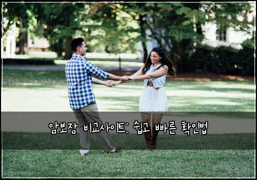 암보장 비교사이트: 쉽고 빠른 확인법