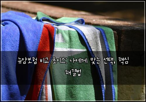 뉴암보험 비교 초이스: 나에게 맞는 선택, 핵심 해결법