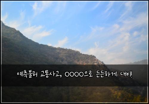  예측불허 교통사고, OOOO으로 든든하게 대비!