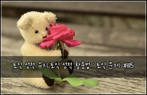토익 성적 유지 토익 성적 활용법 : 토익 문제 #1115