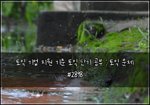 토익 기업 지원 기준 토익 단기 공부 : 토익 문제 #2898