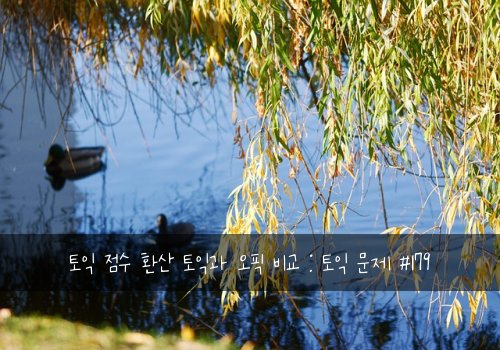 토익 점수 환산 토익과 오픽 비교 : 토익 문제 #179