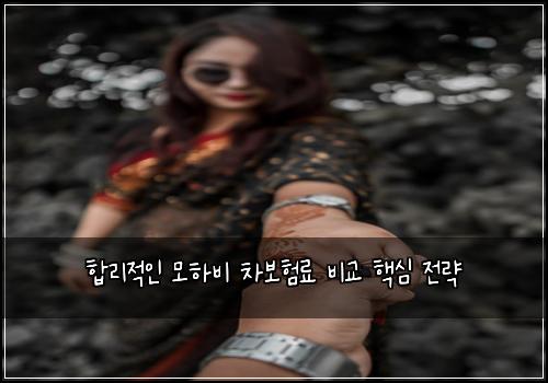  합리적인 모하비 차보험료 비교 핵심 전략