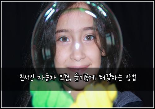 친서민 자동차 보험, 슬기롭게 해결하는 방법