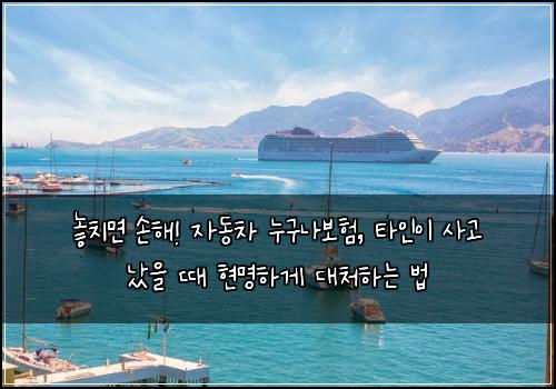  놓치면 손해! 자동차 누구나보험, 타인이 사고 났을 때 현명하게 대처하는 법