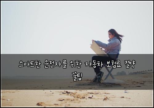  스마트한 운전자를 위한 자동차 보험료 절약 꿀팁