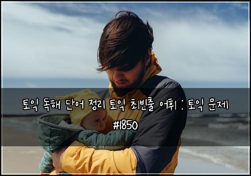토익 독해 단어 정리 토익 최빈출 어휘 : 토익 문제 #1850