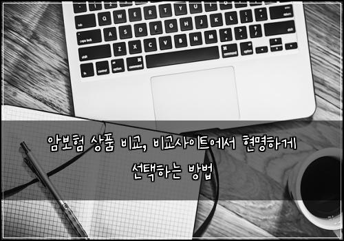 암보험 상품 비교, 비교사이트에서 현명하게 선택하는 방법