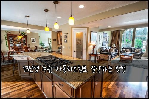 93년생 주목! 자동차보험료 절약하는 방법