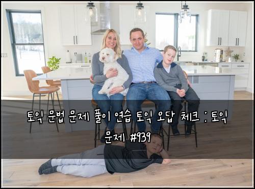 토익 문법 문제 풀이 연습 토익 오답 체크 : 토익 문제 #939