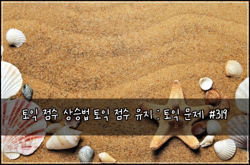 토익 점수 상승법 토익 점수 유지 : 토익 문제 #319