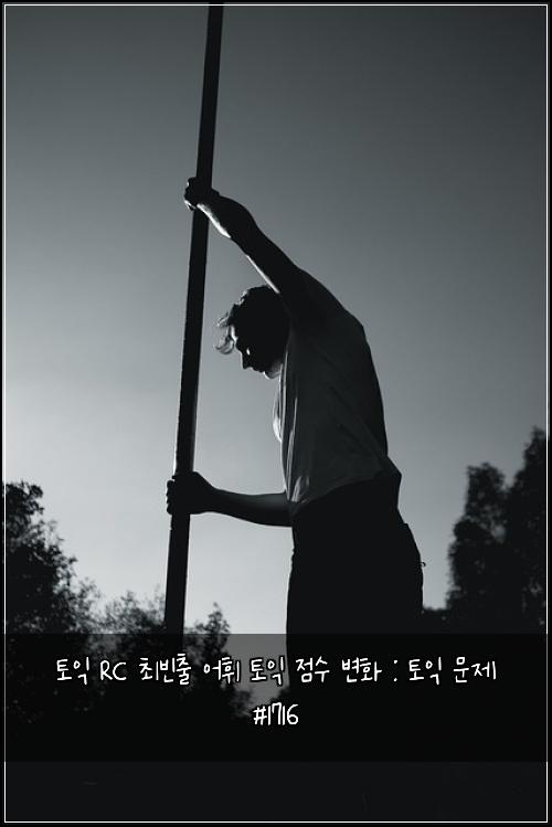 토익 RC 최빈출 어휘 토익 점수 변화 : 토익 문제 #1716