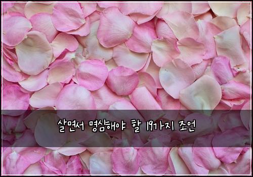 살면서 명심해야 할 19가지 조언