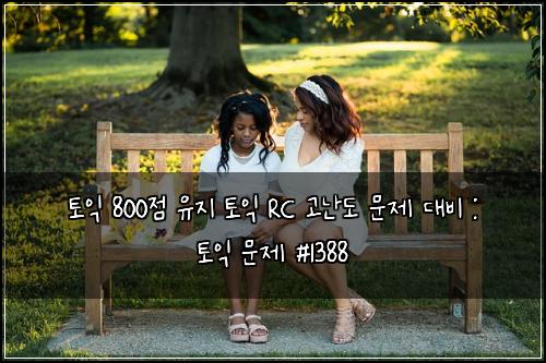 토익 800점 유지 토익 RC 고난도 문제 대비 : 토익 문제 #1388