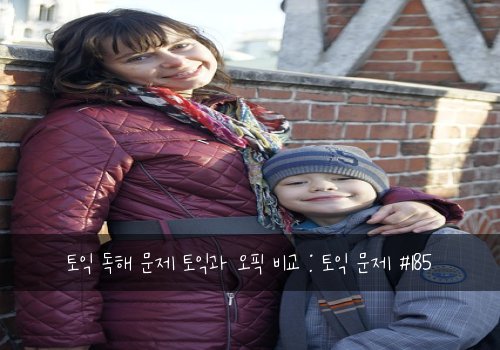 토익 독해 문제 토익과 오픽 비교 : 토익 문제 #185