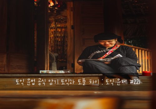 토익 문법 공식 암기 토익과 토플 차이 : 토익 문제 #221