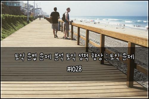 토익 문법 문제 분석 토익 성적 향상 : 토익 문제 #1028