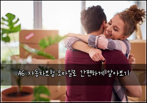  A6 자동차보험 모바일로 간편하게 알아보기
