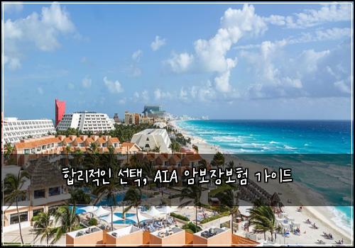  합리적인 선택, AIA 암보장보험 가이드