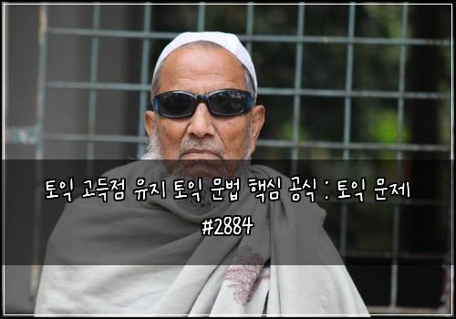 토익 고득점 유지 토익 문법 핵심 공식 : 토익 문제 #2884