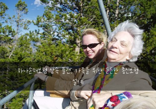 하나손해보험 상속 플랜: 가족을 위한 든든한 종신보험 설계