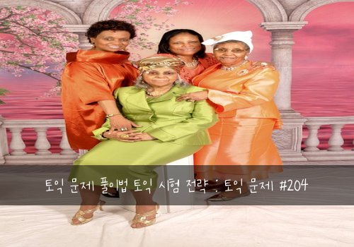 토익 문제 풀이법 토익 시험 전략 : 토익 문제 #204