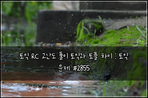 토익 RC 고난도 풀이 토익과 토플 차이 : 토익 문제 #2855