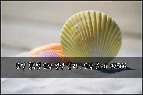 토익 공부법 토익 성적 관리 : 토익 문제 #2566