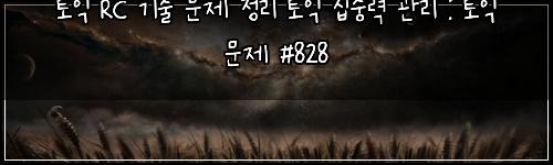 토익 RC 기출 문제 정리 토익 집중력 관리 : 토익 문제 #828