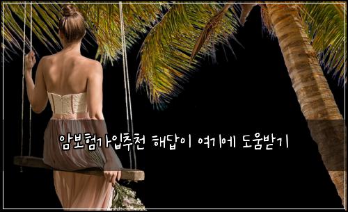 암보험가입추천 해답이 여기에 도움받기