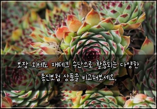 보장 외에도 재테크 수단으로 활용되는 다양한 종신보험 상품을 비교해보세요.