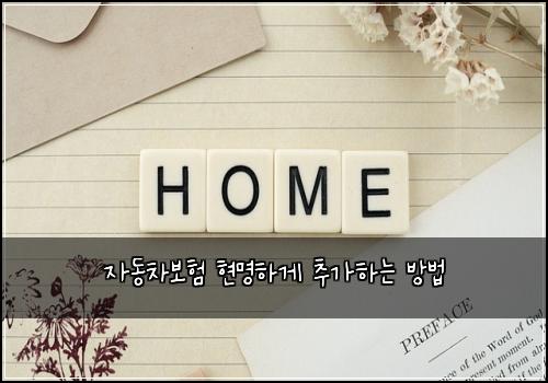 자동차보험 현명하게 추가하는 방법