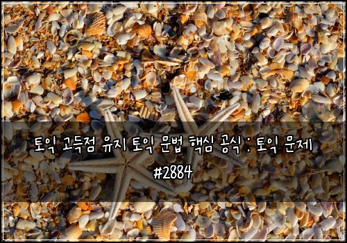 토익 고득점 유지 토익 문법 핵심 공식 : 토익 문제 #2884