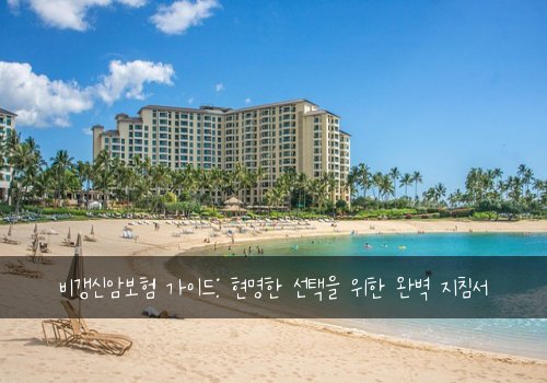 비갱신암보험 가이드: 현명한 선택을 위한 완벽 지침서
