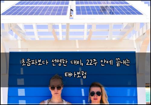  초음파보다 선명한 대비, 22주 안에 끝내는 태아보험