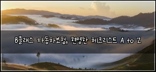 B클래스 자동차보험, 현명한 체크리스트 A to Z