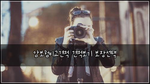 암보험비교견적 견적보기 보장선택