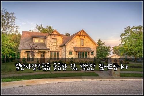  일반사망보험금 궁금한 것, 핵심만 짚어드립니다