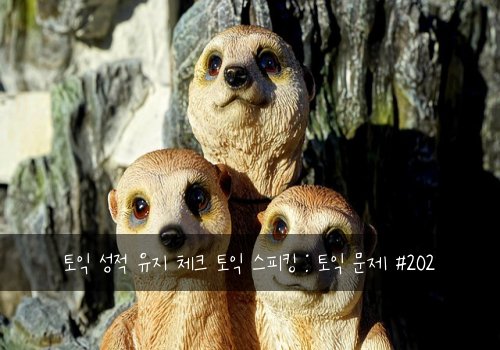 토익 성적 유지 체크 토익 스피킹 : 토익 문제 #202