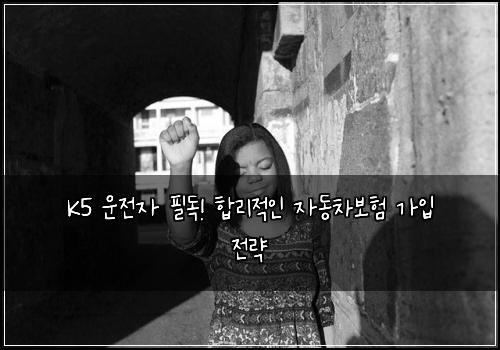  K5 운전자 필독! 합리적인 자동차보험 가입 전략
