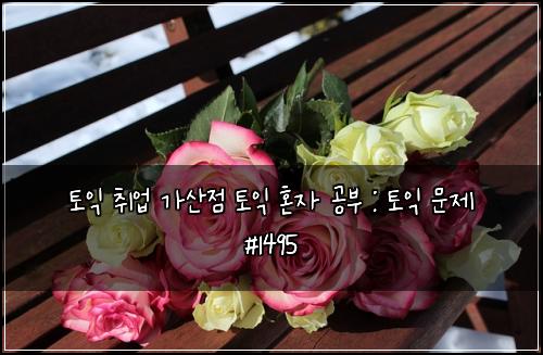 토익 취업 가산점 토익 혼자 공부 : 토익 문제 #1495