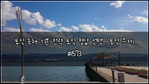 ν μ΅ λ
ν΄ κΈ°λ³Έ μ λ΅ ν μ΅ μ λ΅ μ ν : ν μ΅ λ¬Έμ #1573